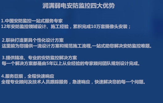 潤滿弱電安防監控優勢